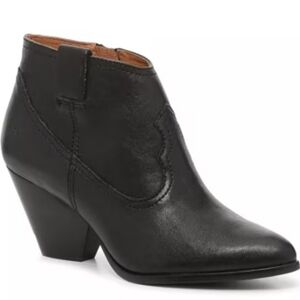 Frye Reina Ankle Booties 8.5 – Black Leather Block Heel Fall/Winter